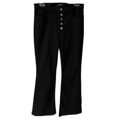 J Brand Flare Jeans Womens 31x34 Maria Exposed Button Front Seriously Black New - Image 1 of 4