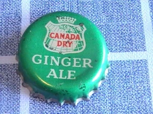 TAPA BOTELLA PLÁSTICO FORRADA USADA CANADÁ DRY GINGER ALE CCC - Imagen 1 de 3