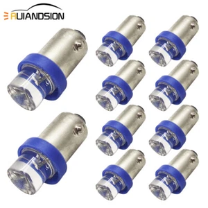 10pcs BA9S T4W 1895 Bayonet Blue Flat Car Dash Parkerg Bulb DC 12V Side Light - Picture 1 of 8