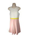 Erin Fetherston Colorblock Dress Ivory Pink Women's Size 4 Nwt Classy Sleeveless