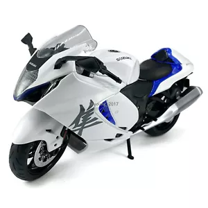 1:9 Suzuki Hayabusa 2023 Motorcycle Model Diecast Motorbike Toy with Light White - Picture 1 of 9