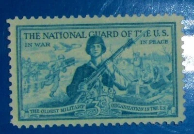 Single US 3¢ stamp SC #1017 National Guard, In War and In Peace MNH 1953 - Image 1 of 2