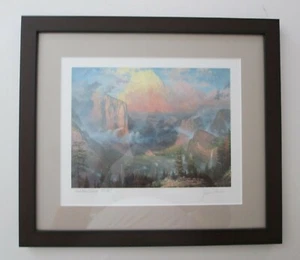 Gerahmter Thomas Kinkade Medaillon Edition signierter Druck "Artist's Point-Yosemite"   - Bild 1 von 10