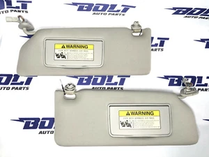 2007 - 14 HONDA RIDGELINE SUN VISORS SET FRONT LH RH PAIR GRAY OEM ILLUMINATED - Picture 1 of 8