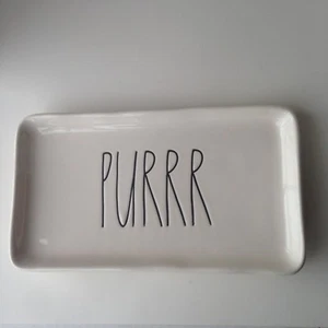 PIATTO PURRR Rae Dunn di Magenta LL LETTERA GRANDE stile fattoria - Foto 1 di 10