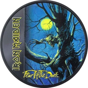Moneda negra obsidiana de plata Iron Maiden fear of the dark 2022 1 oz islas Cook - Imagen 1 de 4
