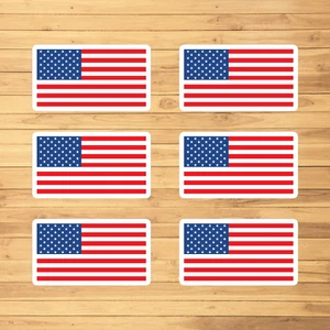 6er Set - USA Flagge Aufkleber Patriotisch - Amerikanische Flagge Aufkleber - Bild 1 von 5