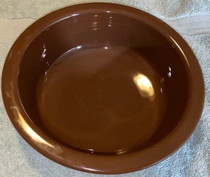 Homer Laughlin Fiesta Chocolate Brown Rim Soup Salad Serving Bowl 8.25" x 2.75" - Picture 1 of 6