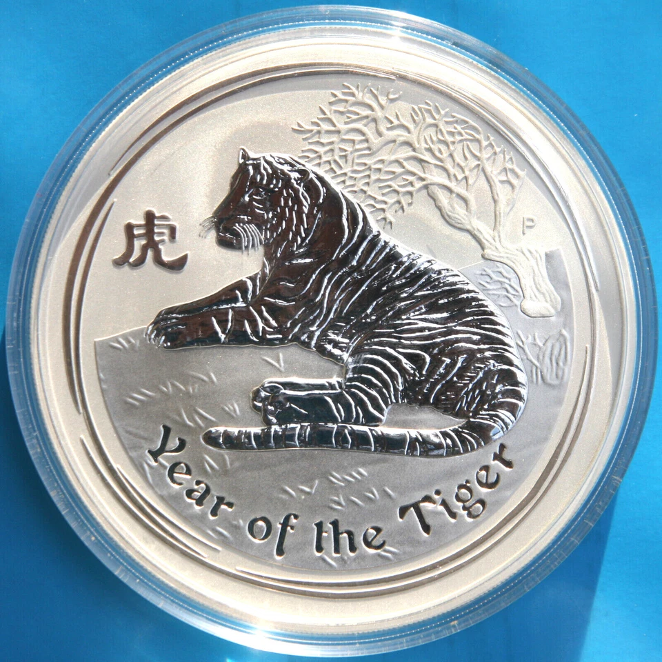 10oz Lunar II 2008 - 2019 Maus Ochse Tiger Hase Drache Schlange Pferd Ziege - Bild 1 von 1