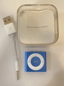 Apple iPod Shuffle 4th Generation - Blue (2GB) - Great Condition w/ Box - Picture 1 of 11