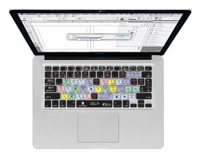 InDesign CS6 QWERTY Abdeckung für MacBook, Air & Pro Tastatur - Bild 1 von 1