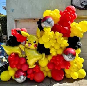 106PCS Pokémon Party Balloon Set | Pikachu Theme Foil & Latex Balloons - Picture 1 of 5