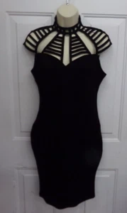 Fashion Nova Womens Size Large Stop and Stare Black  Bodycon Sexy Dress NEW - Picture 1 of 3