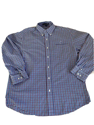 Coastal Provisions Shirt Men M Blue Purple Checkered Classic Preppy Resort Work - Image 1 of 4