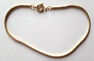 Vintage Gold Tone 7 1/8" Chain Bracelet (c) - Picture 1 of 6