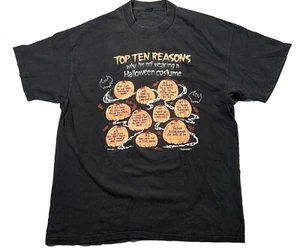 Vintage 1991 My Halloween Costume T-Shirt Men's L Glow In The Dark Black Orange - Picture 1 of 8