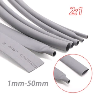 Grau Schrumpfschlauch 2:1 - ohne Kleber Ø 1 bis 50 mm - Schrumpfschläuche Neu - Picture 1 of 5