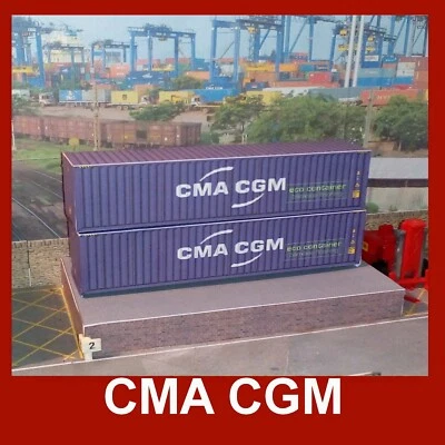 CMA CGM Container 45ft Set x 3 HO & OO 1:87 & 1:76 Choose From List - Image 1 of 4