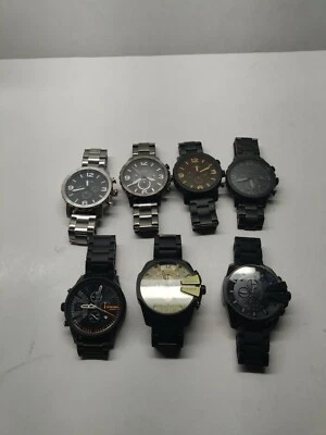 Lot Of 7 Fossil, Diesel Watches!  Working and GREAT condition FREE SHIPPING  - Image 1 of 4