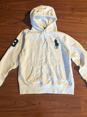 Polo Ralph Lauren Big Pony Fleece Hoodie White Size L Men's - Image 1 of 4
