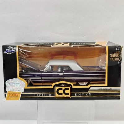 Jada Toy Collectors Club 1963 púrpura Cadillac Diecast Low Rider Car 1/24 LE nuevo Foto 1 de 4