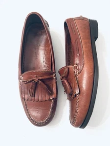 Cole Haan Herren Größe 9M Halbschuhe Leder Quaste Braun Elegant Schuhe GUC - Bild 1 von 7