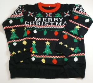 Damenpullover Merry Christmas verziert hässlich Weihnachten X Large festlich Xmas - Bild 1 von 9