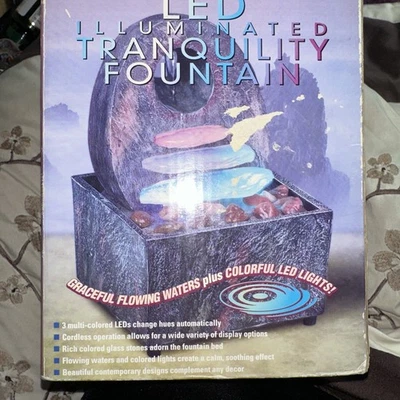 LED ILLUMINATED TRANQUILITY FOUNTAIN NEW OPEN BOX 2005 MFG DATE - Image 1 of 4