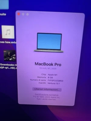 Apple MacBook Pro 13" (256GB SSD, M1, 8GB) Laptop - Grigio siderale -... - Immagine 1 di 4