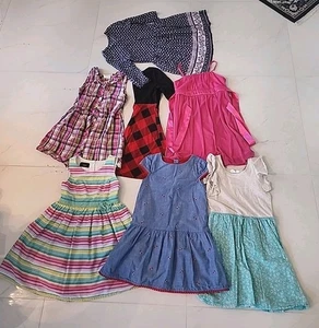 Girls Lot Of 7 Casual Holidays Dresses Size 7/8 GAP Old NAVY, sparkle - Picture 1 of 9