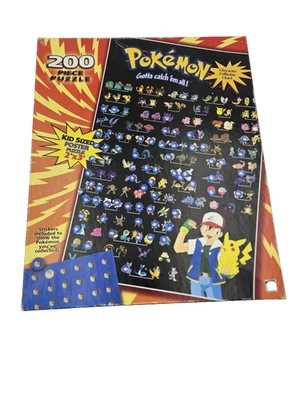 Pokémon 1999 200 piezas rompecabezas personaje coleccionista gráfico Hasbro MB vintage Foto 1 de 4