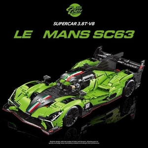 Juego de ladrillos de construcción Lamborghini SC63 Le Mans Racing Car 3771 escala 1:8 - Imagen 1 de 6