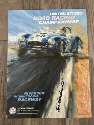 Shelby American Collection Rare Signed Bob Bondurant 20th Anniversary Art Poster - Image 1 of 4