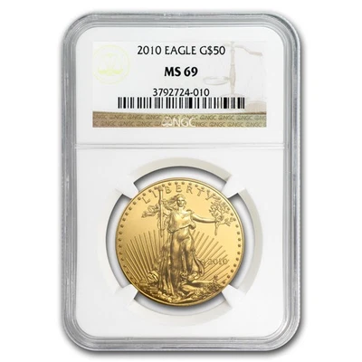 2010 1 oz American Gold Eagle MS-69 NGC - Image 1 of 3