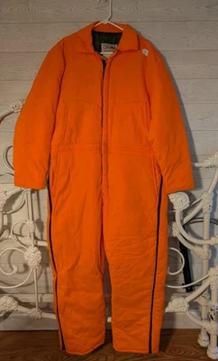 WALLS BLIZZARD PRUF Coveralls Vintage Orange Insulated Workwear Hunting XL  - Image 1 of 4
