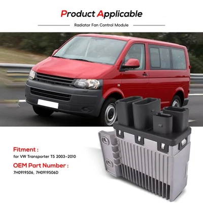 Für 2003-2010 VW Transporter T5 Steuergerät Lüftersteuergerät 7H0919506D Lüfter - Bild 1 von 4