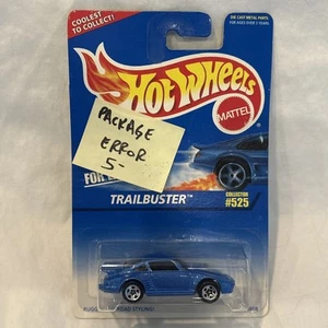 🔥Hot Wheels ERROR 1996 Mispack Trailbuster 525 Card with a Blue Porsche 930 - Picture 1 of 9