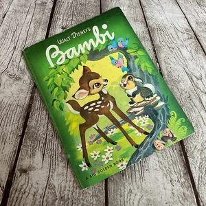 Vintage Walt Disneys Bambi Big Golden Book Hardcover 1949 Illustrated - Picture 1 of 5