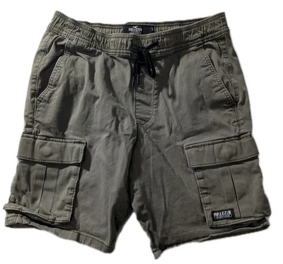 Hollister Jogger Cargo Shorts Small Olive Green 9" Inseam Advanced Stretch - Image 1 of 4