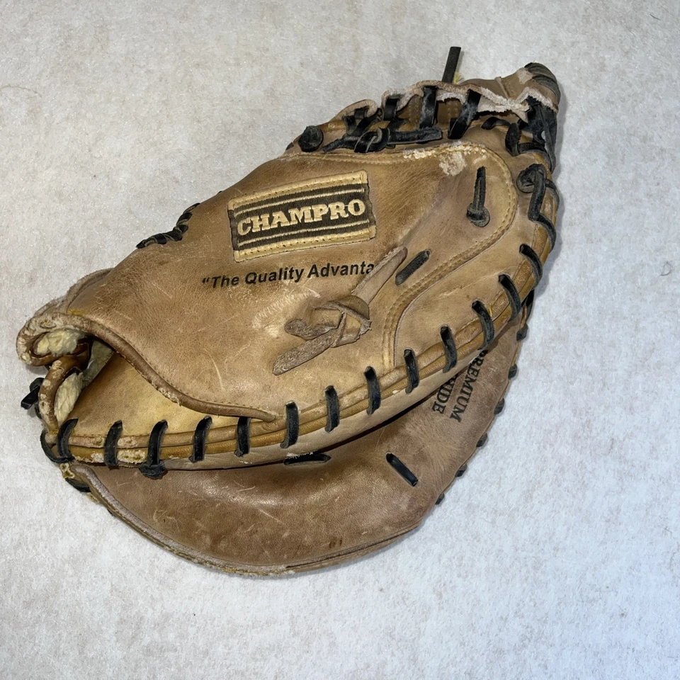 Luva de apanhador de beisebol Champro Power Flex couro bovino premium - Imagem 1 de 4