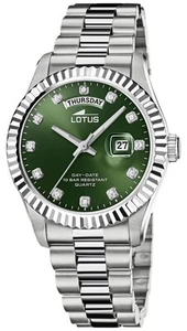 Lotus Freedom Day/Date Quartz (41.5mm) Green Dial / Stainless Steel L18854/6 - Picture 1 of 3