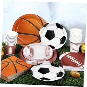 Sports Birthday Party Decorations 150pcs Sports Party Plates Napkins Baseball - Picture 1 of 8