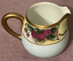 VTG Hutschenreuther Selb Bavaria Cider Lemonade Pitcher 1925-1939 Purple Floral - Picture 1 of 7