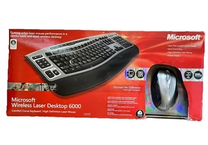 Microsoft Laser Desktop 6000 v2 USB 69A-00001 Wireless Keyboard Set Mouse NEW - Picture 1 of 5