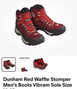 Dunham Red Waffle Stomper Herren Stiefel Vibram Sohle Größe D9. Neu/ Kosmetikschaden - Bild 1 von 7