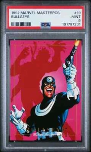 1992 MARVEL MASTERPIECES 19 BULLSEYE PSA 9 MINT - Picture 1 of 3
