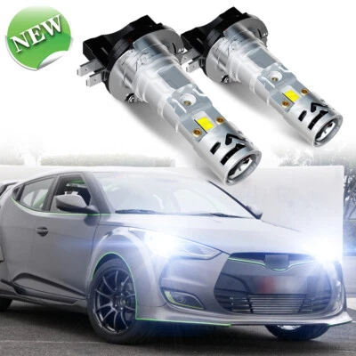 2x H11B Bombillas LED Faro Luz Baja para Hyundai Veloster 2012-2017 6000K Foto 1 de 4