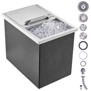 Refrigerador de hielo VEVOR Drop in Helado depósito de hielo 26,7L acero inoxidable 456x304x371mm - Imagen 1 de 12