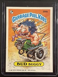 1986 Garbage Pail Kids 205b Bud Buggy BLACK DOT ERROR Rare Topps Series 5 GPK - Picture 1 of 2