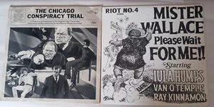 Chicago Democratic Convention 1968 Vinyl LPs Conspiracy Trial and Mister Wallace - Picture 1 of 11